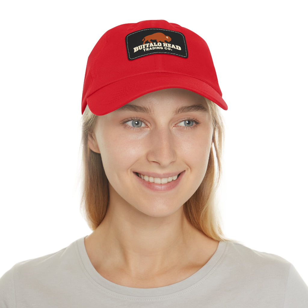 Buffalo Head Trading Co. Leather Patch Dad Hat