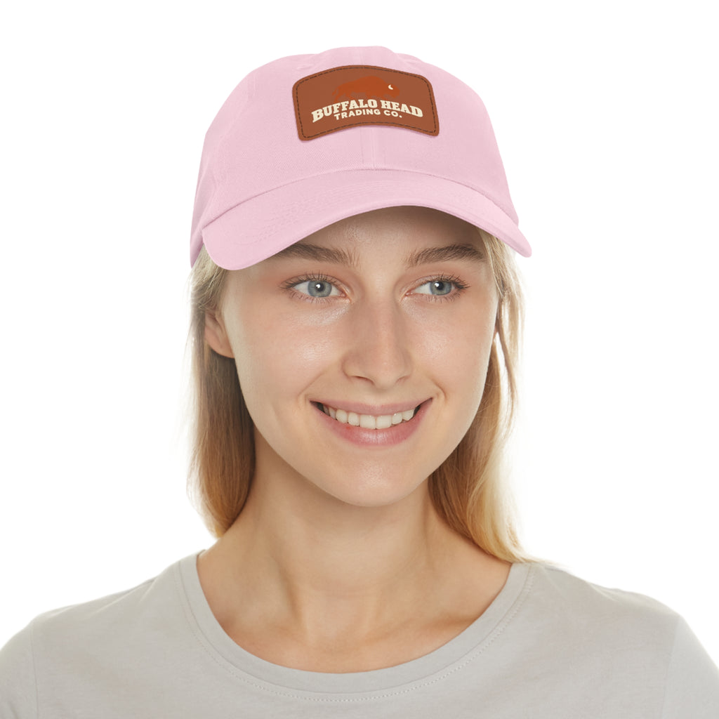Buffalo Head Trading Co. Leather Patch Dad Hat