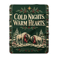 Cold Nights Warm Hearts Sherpa Fleece Blanket