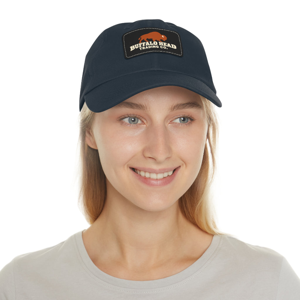 Buffalo Head Trading Co. Leather Patch Dad Hat