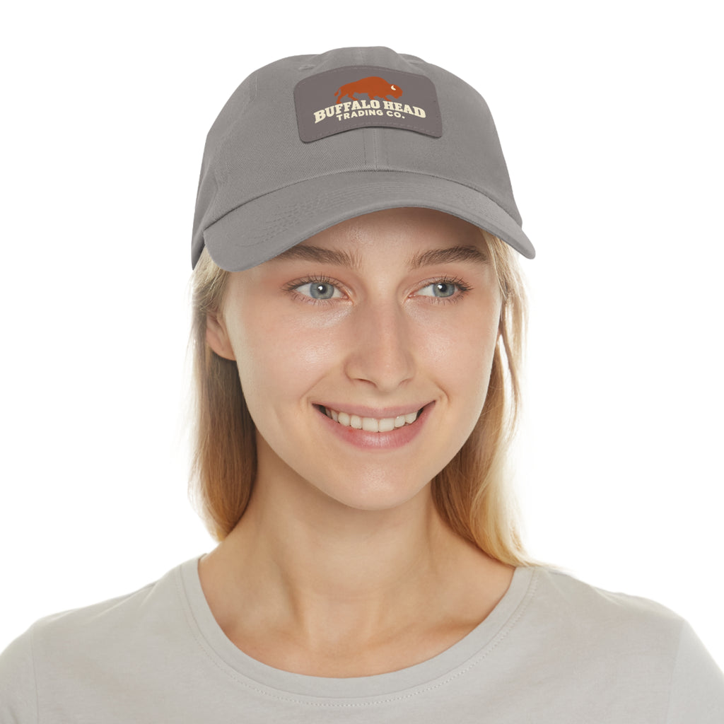 Buffalo Head Trading Co. Leather Patch Dad Hat