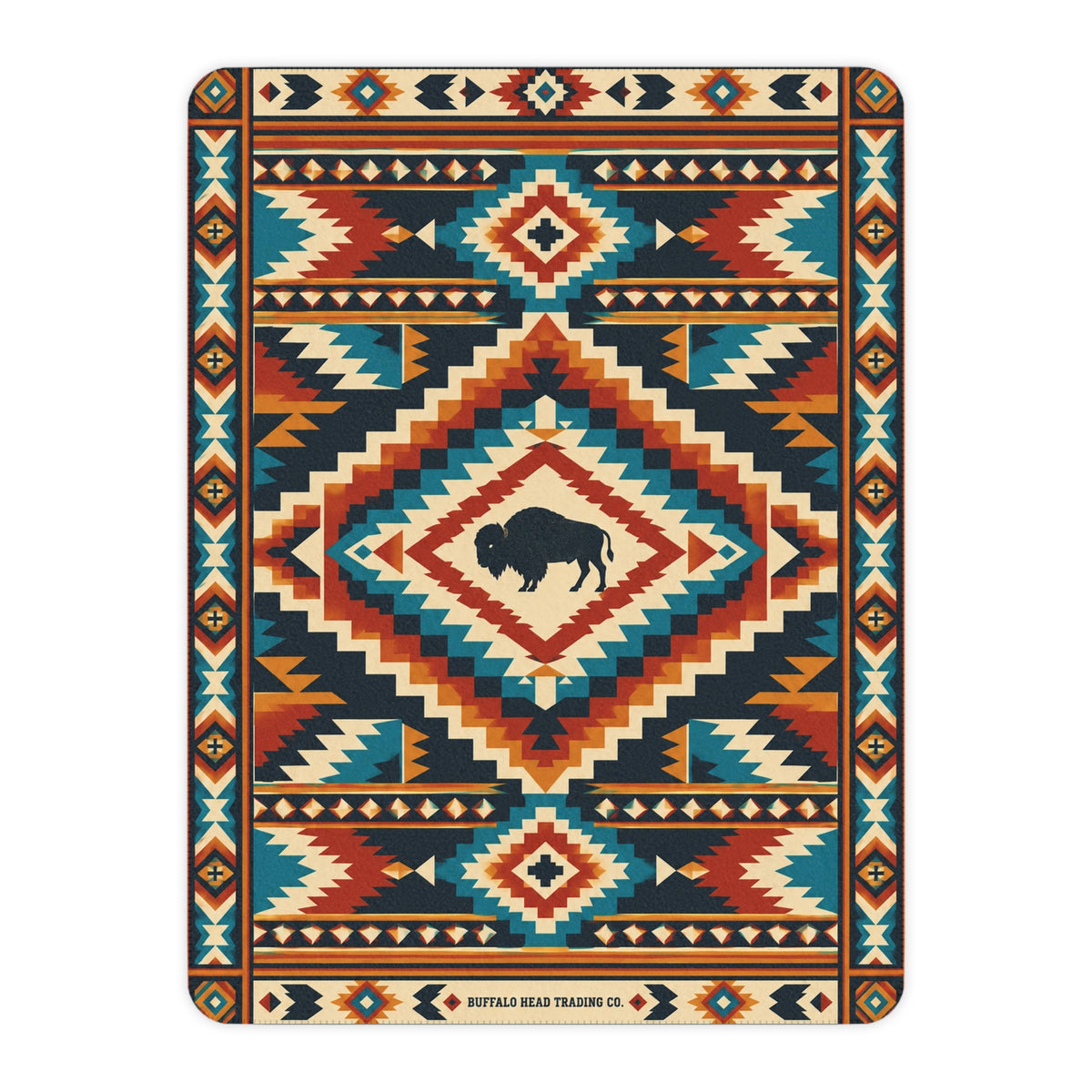 Buffalo Head Trading Co. Southwestern Aztec Sherpa Blanket