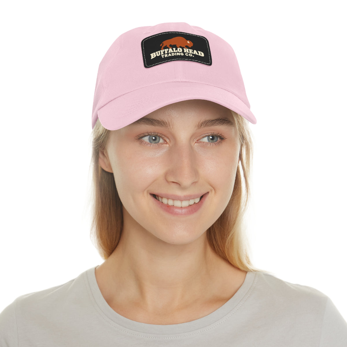 Buffalo Head Trading Co. Leather Patch Dad Hat