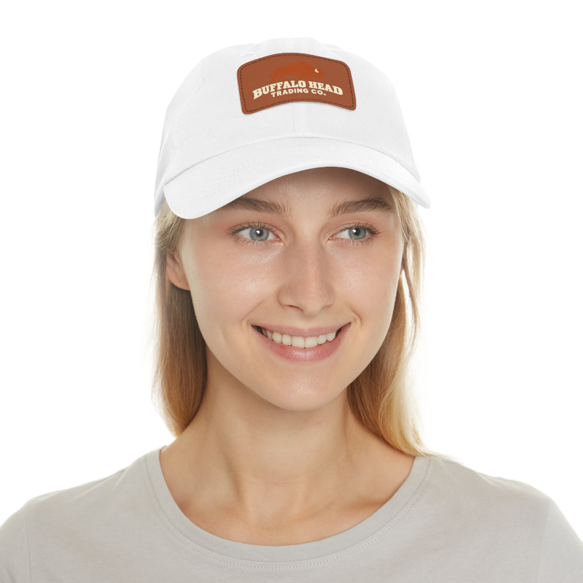 Buffalo Head Trading Co. Leather Patch Dad Hat