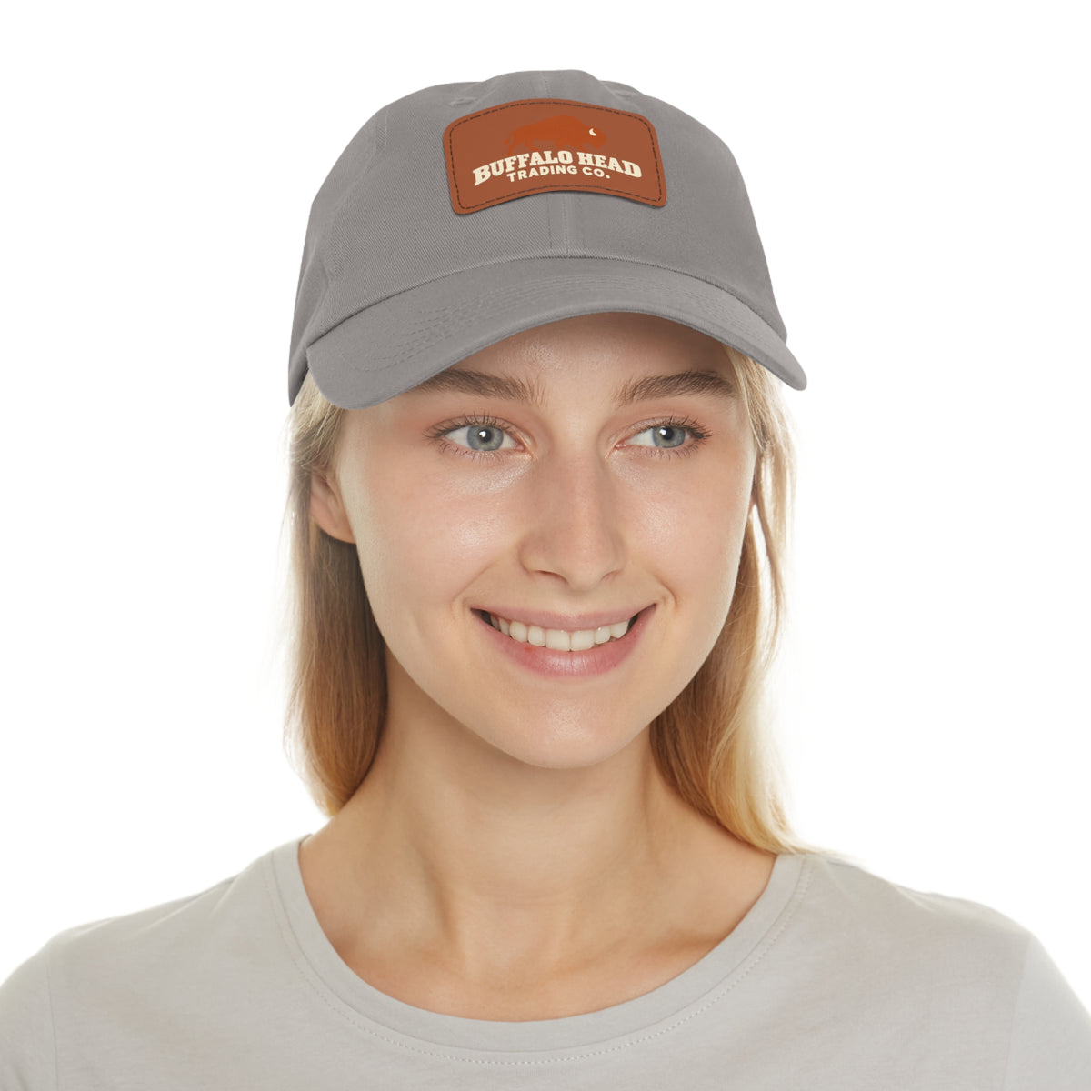 Buffalo Head Trading Co. Leather Patch Dad Hat
