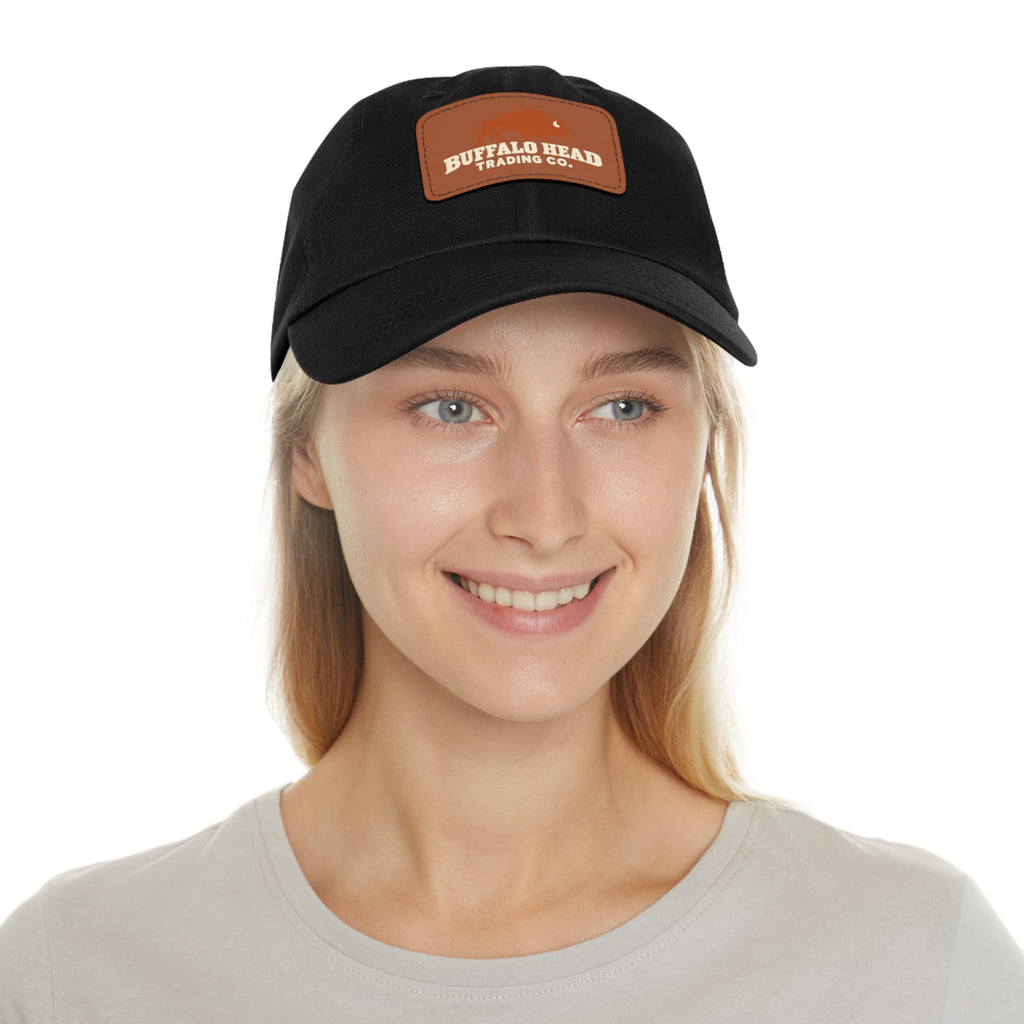 Buffalo Head Trading Co. Leather Patch Dad Hat