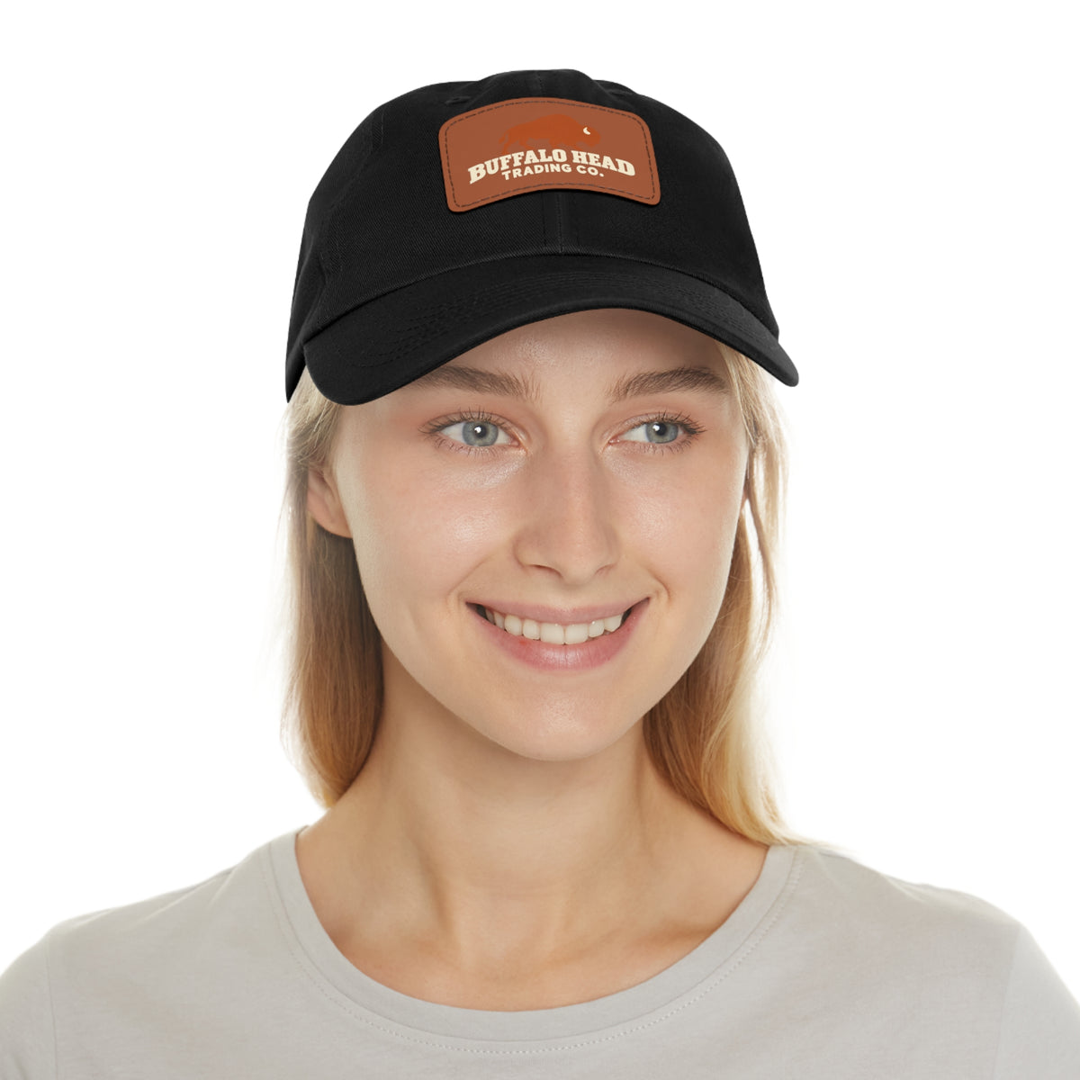 Buffalo Head Trading Co. Leather Patch Dad Hat