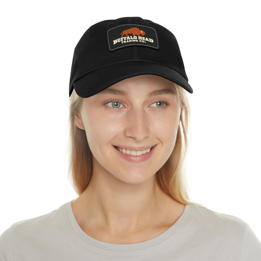 Buffalo Head Trading Co. Leather Patch Dad Hat