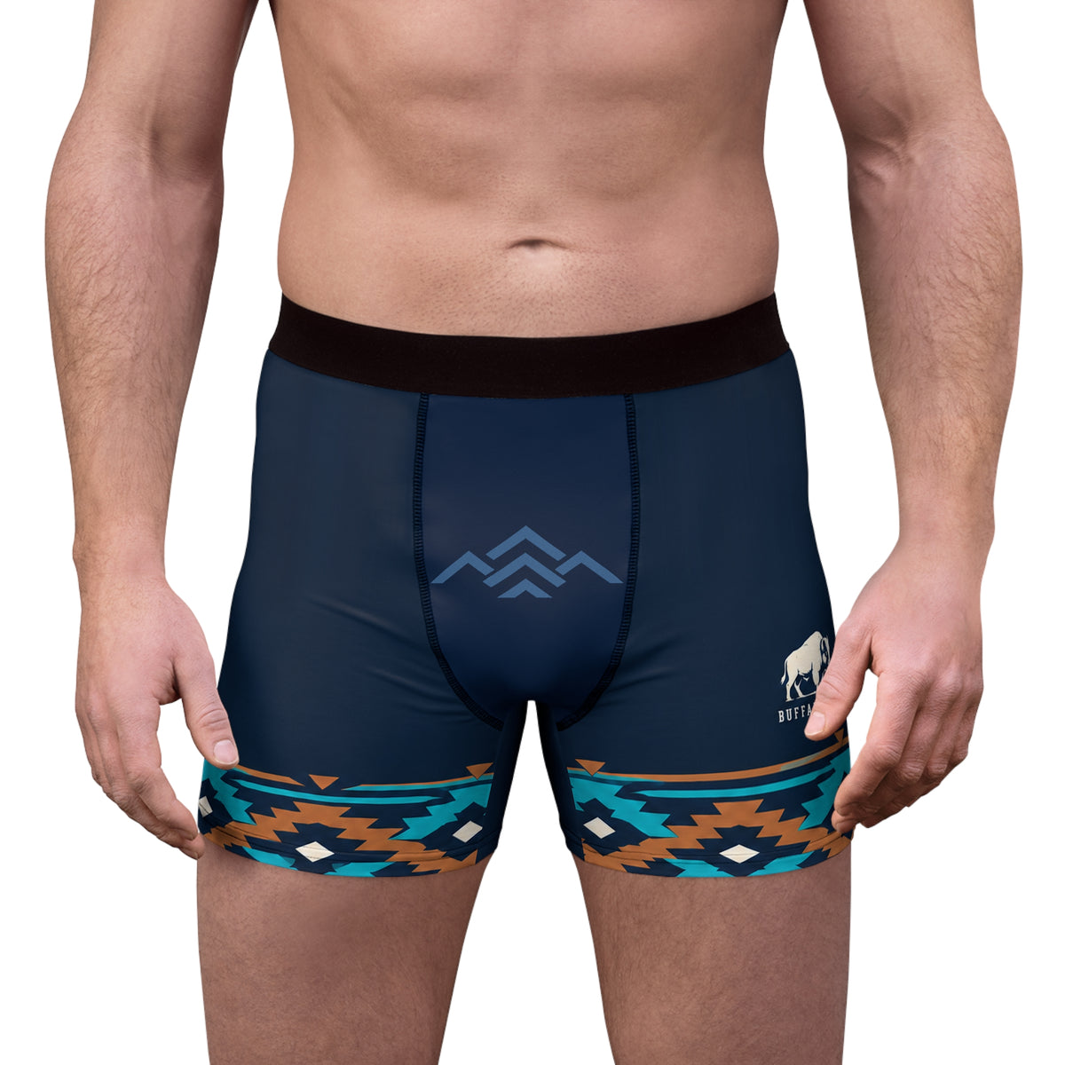 Buffalo Head Southwestern Pattern Boxer Briefs