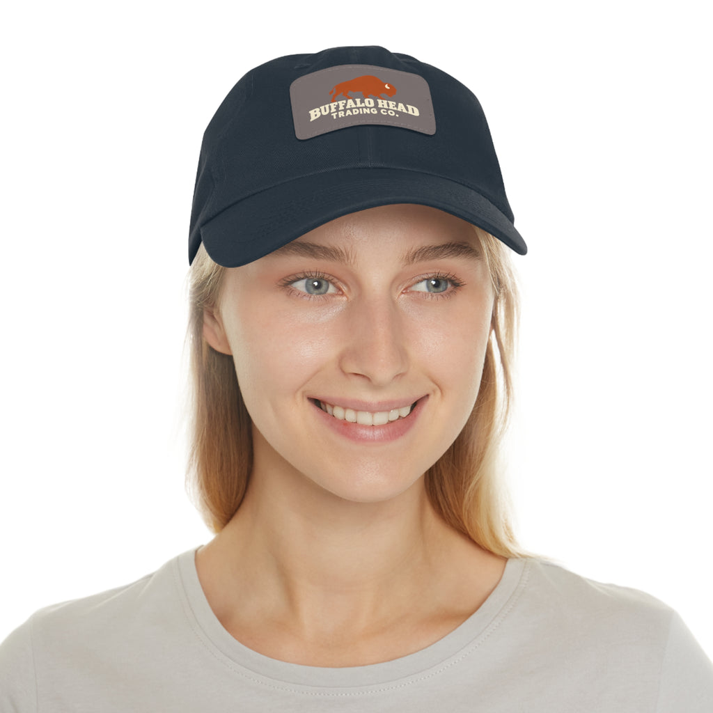 Buffalo Head Trading Co. Leather Patch Dad Hat