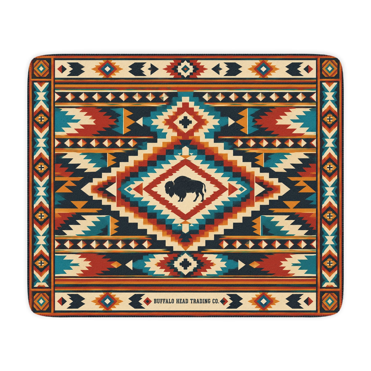 Buffalo Head Trading Co. Southwestern Aztec Sherpa Blanket
