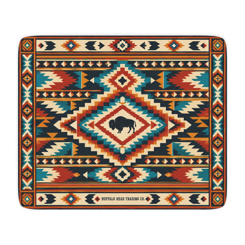 Buffalo Head Trading Co. Southwestern Aztec Sherpa Blanket