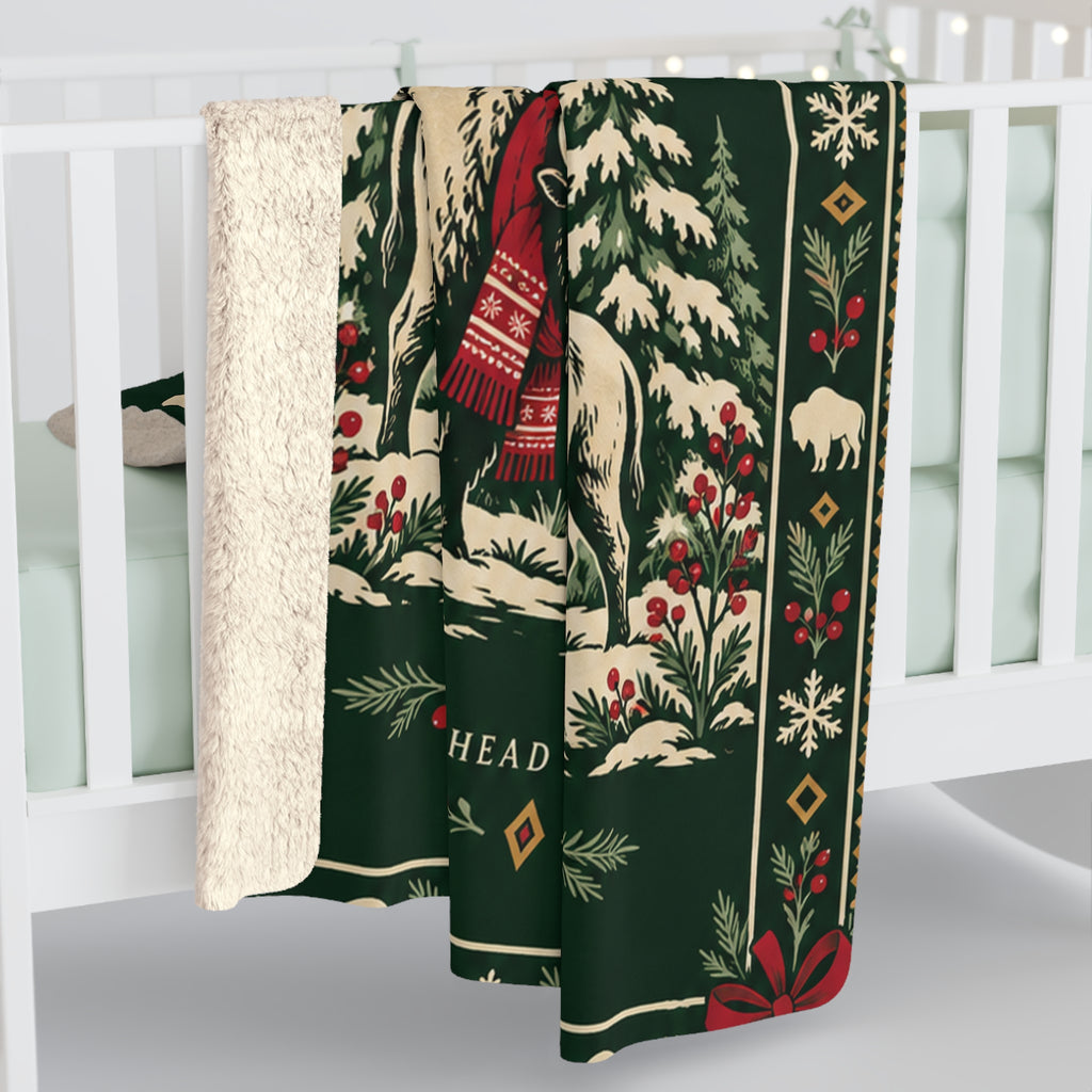Cold Nights Warm Hearts Sherpa Fleece Blanket