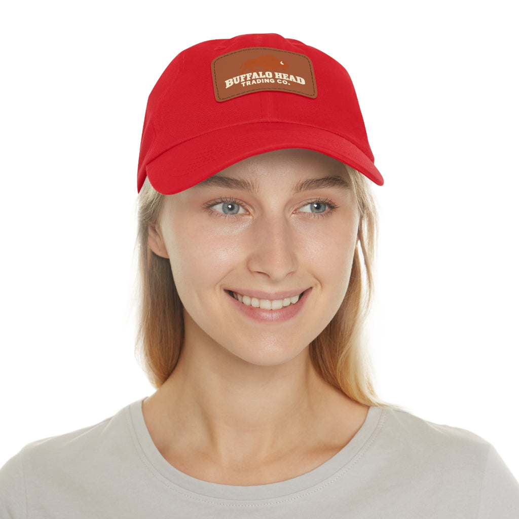 Buffalo Head Trading Co. Leather Patch Dad Hat